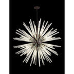 NL85249 Clover 32 Light Round Pendant Brown Oxide / Clear Glass