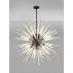 NL85249 Clover 32 Light Round Pendant Brown Oxide / Clear Glass
