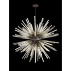 NL85259 Clover 32 Light Round Pendant Brown Oxide / Smoke Glass