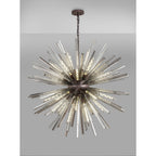 NL85259 Clover 32 Light Round Pendant Brown Oxide / Smoke Glass