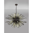 NL85319 Clover 32 Light Oval Pendant Brown Oxide / Smoke Glass