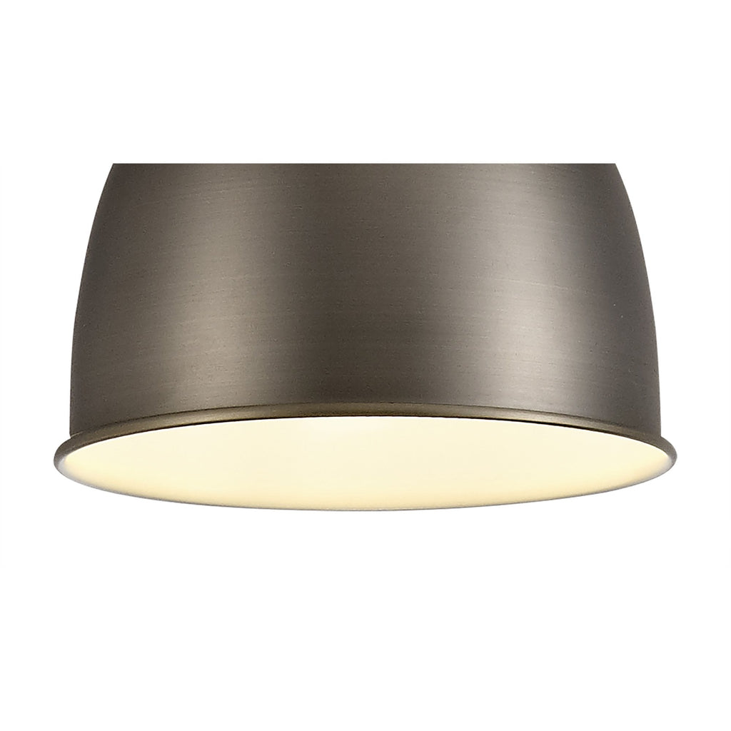 NL77369 Corfu Small Pendant 1 Light Antique Silver/Copper/White