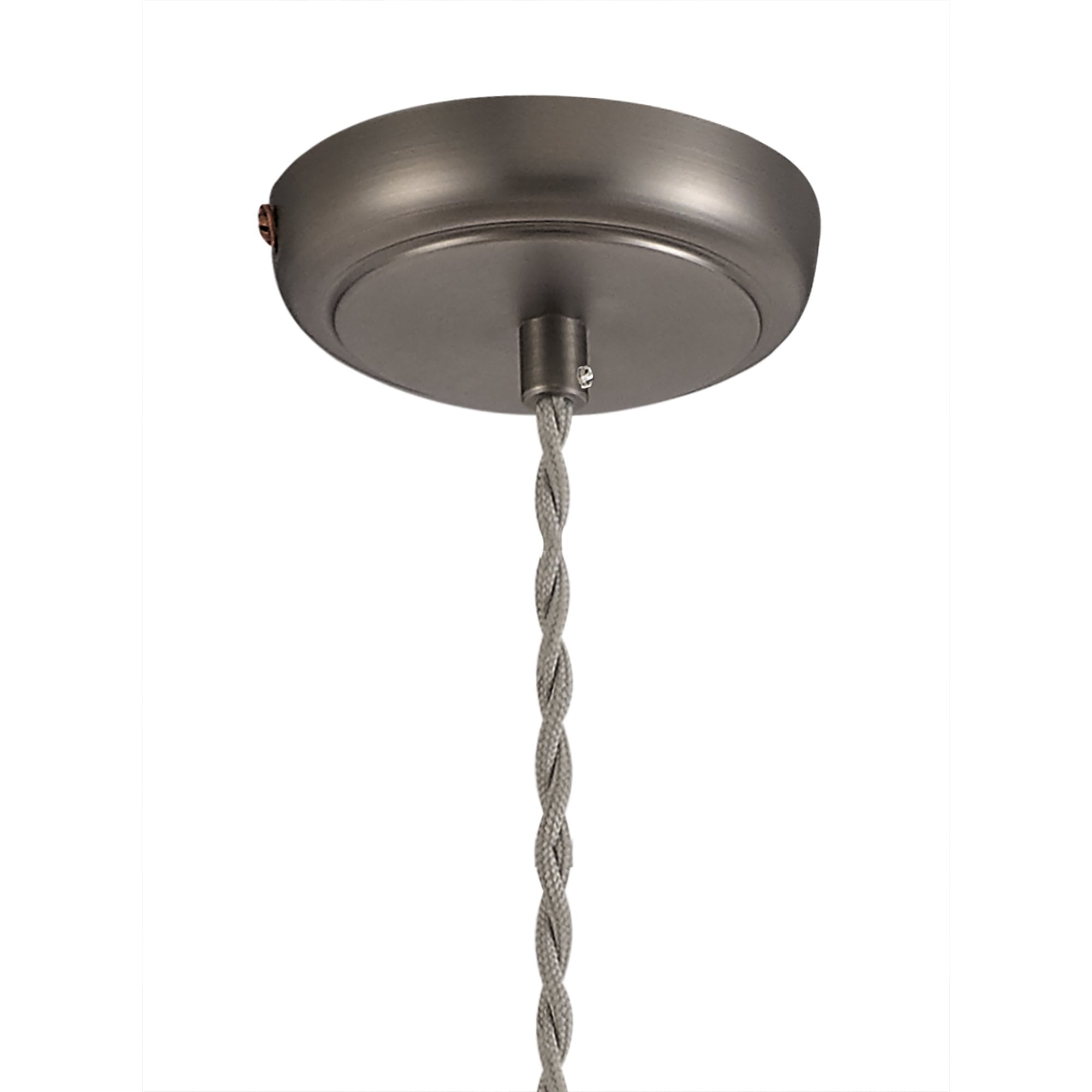 NL77379 Corfu Medium Pendant 1 Light Antique Silver/Copper/White