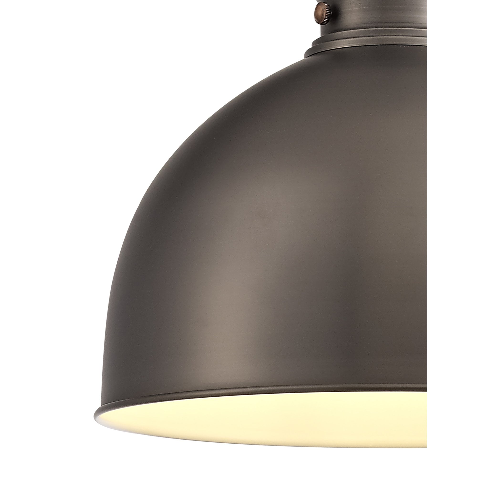 Corfu Large Pendant 1 Light Antique Silver/Copper/White