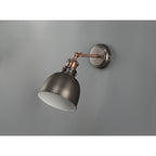 NL77399 Corfu Adjustable Wall Lamp 1 Light Antique Silver/Copper/White