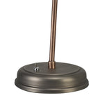 NL77409 Corfu Adjustable Table Lamp 1 Light Antique Silver/Copper/White