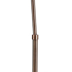 NL77419 Corfu Adjustable Floor Lamp 1 Light Antique Silver/Copper/White