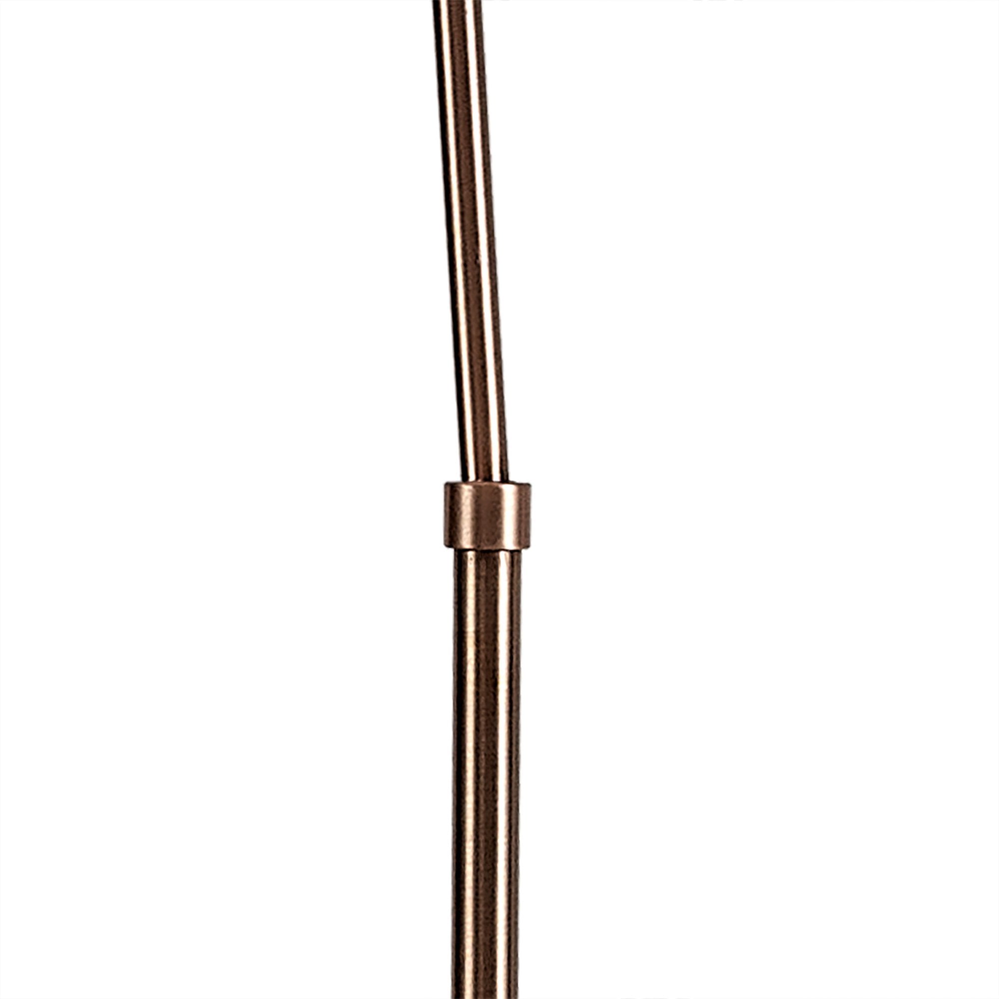 Corfu Adjustable Floor  Lamp 1 Light Antique Silver/Copper/White
