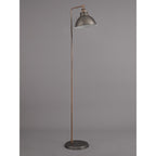 NL77419 Corfu Adjustable Floor Lamp 1 Light Antique Silver/Copper/White