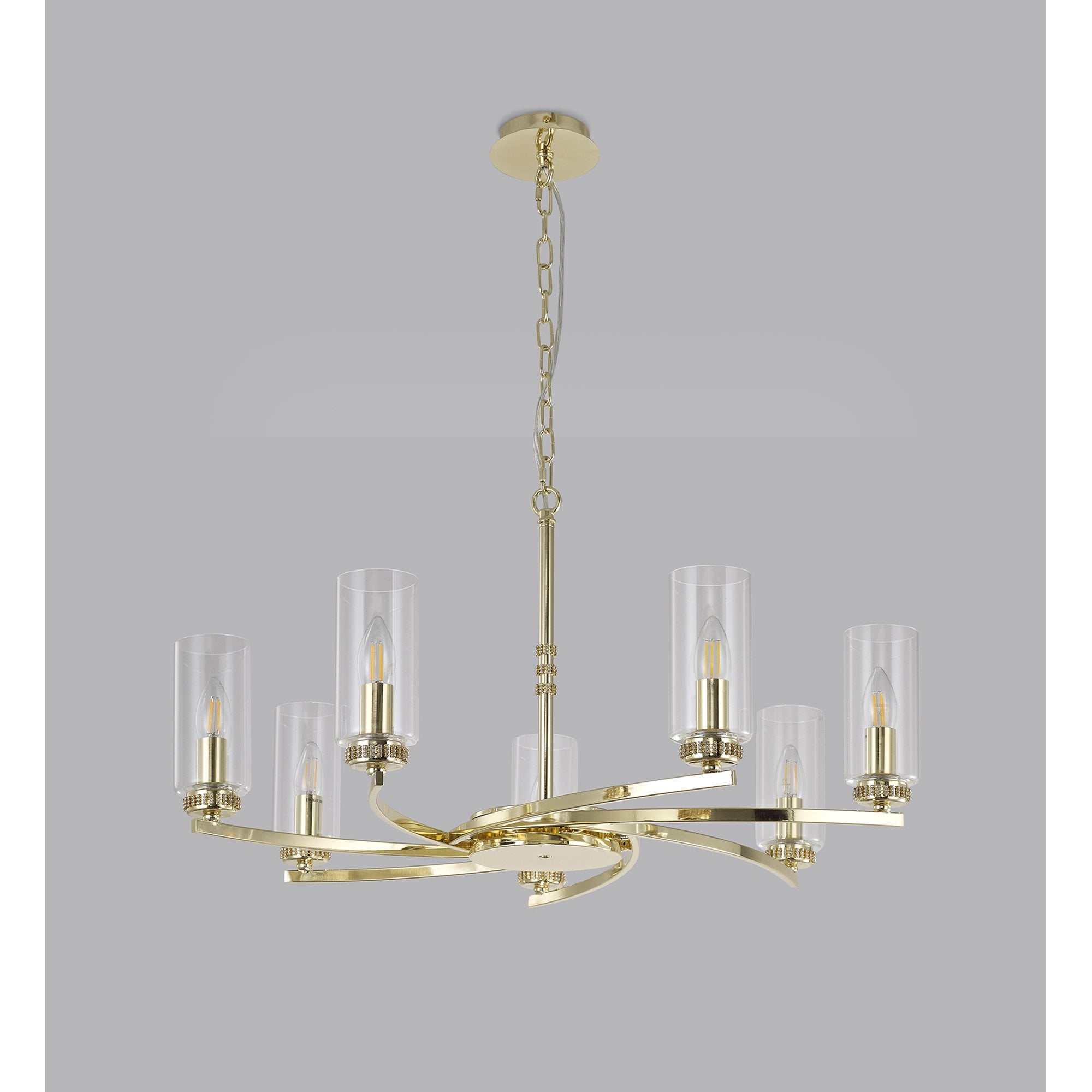 NL83759 Darling 7 Light Pendant/Semi Ceiling Polished Gold
