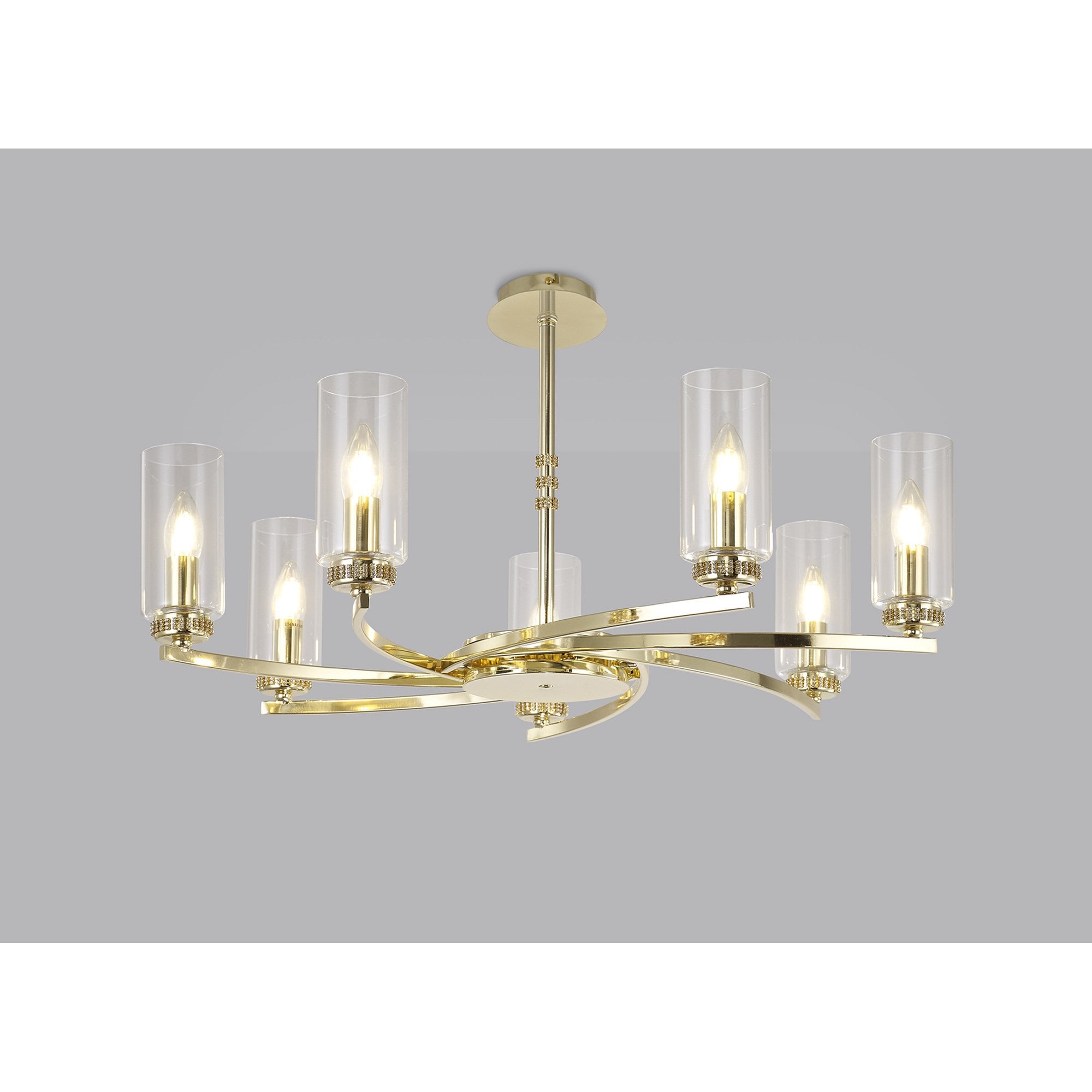NL83759 Darling 7 Light Pendant/Semi Ceiling Polished Gold