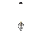 NL71279 Davie Small Pendant Painted Gold & Sand Black