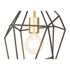 NL71299 Davie Large Pendant Painted Gold & Sand Black