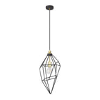 NL71299 Davie Large Pendant Painted Gold & Sand Black