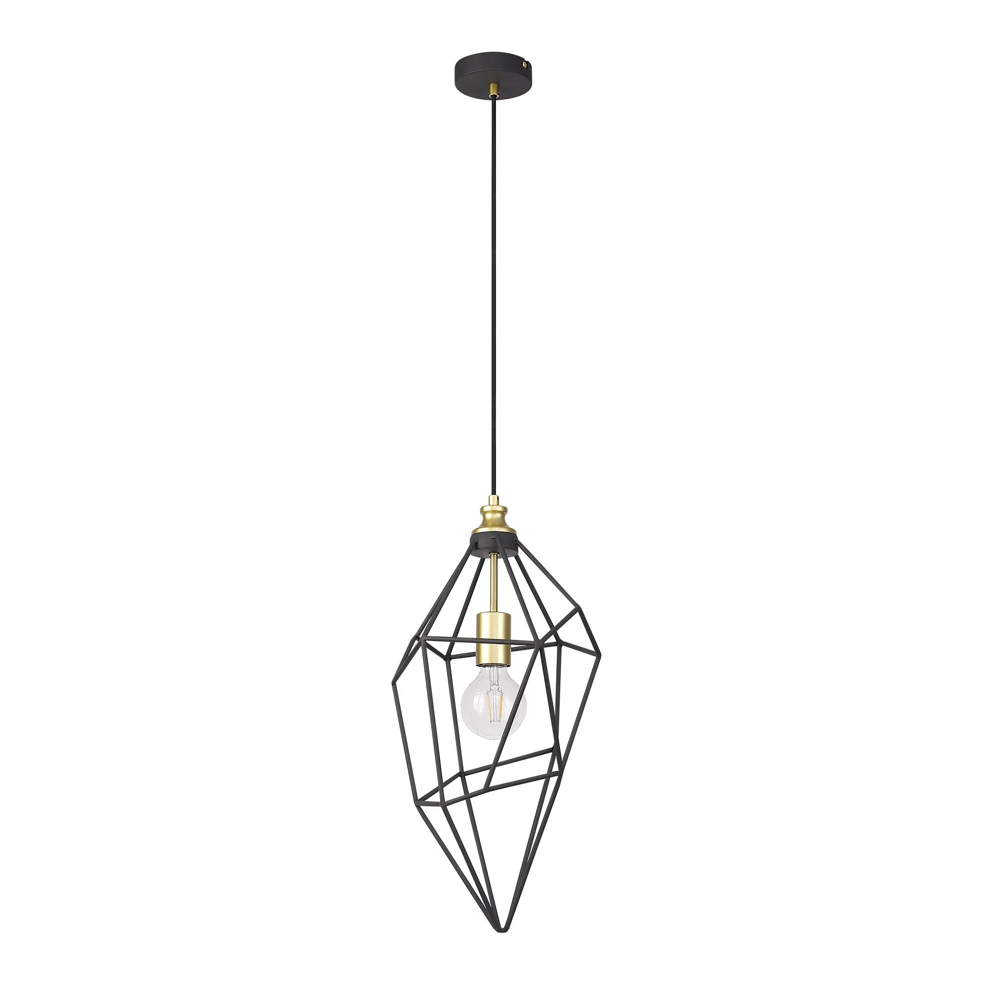 NL71299 Davie Large Pendant Painted Gold & Sand Black