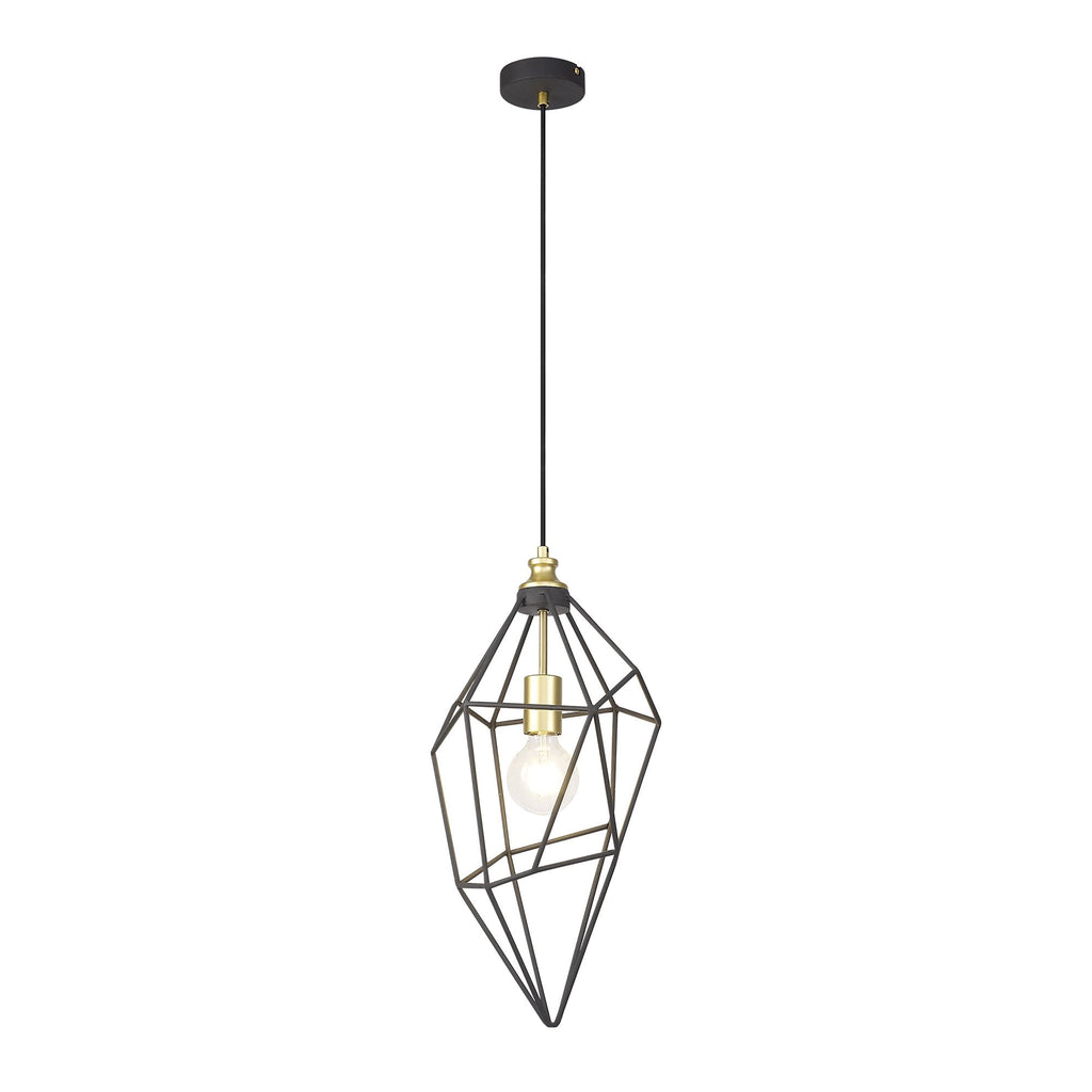NL71299 Davie Large Pendant Painted Gold & Sand Black