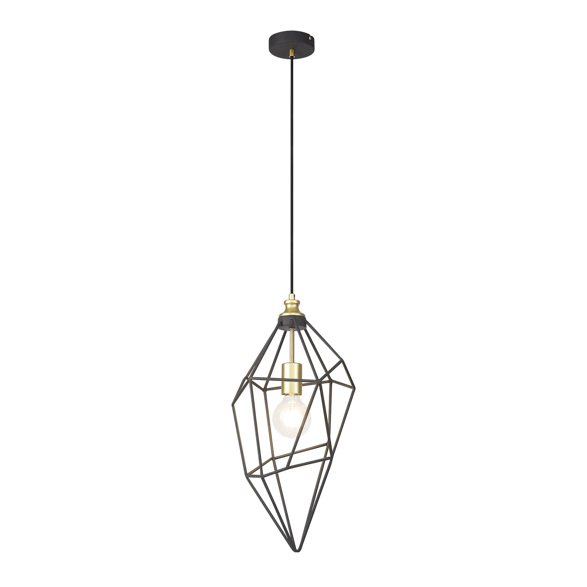 NL71299 Davie Large Pendant Painted Gold & Sand Black
