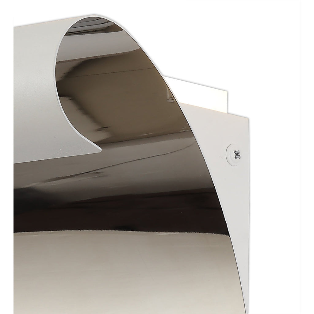 NL73739 Dupe Wall Lamp LED Sand White/Polished Chrome