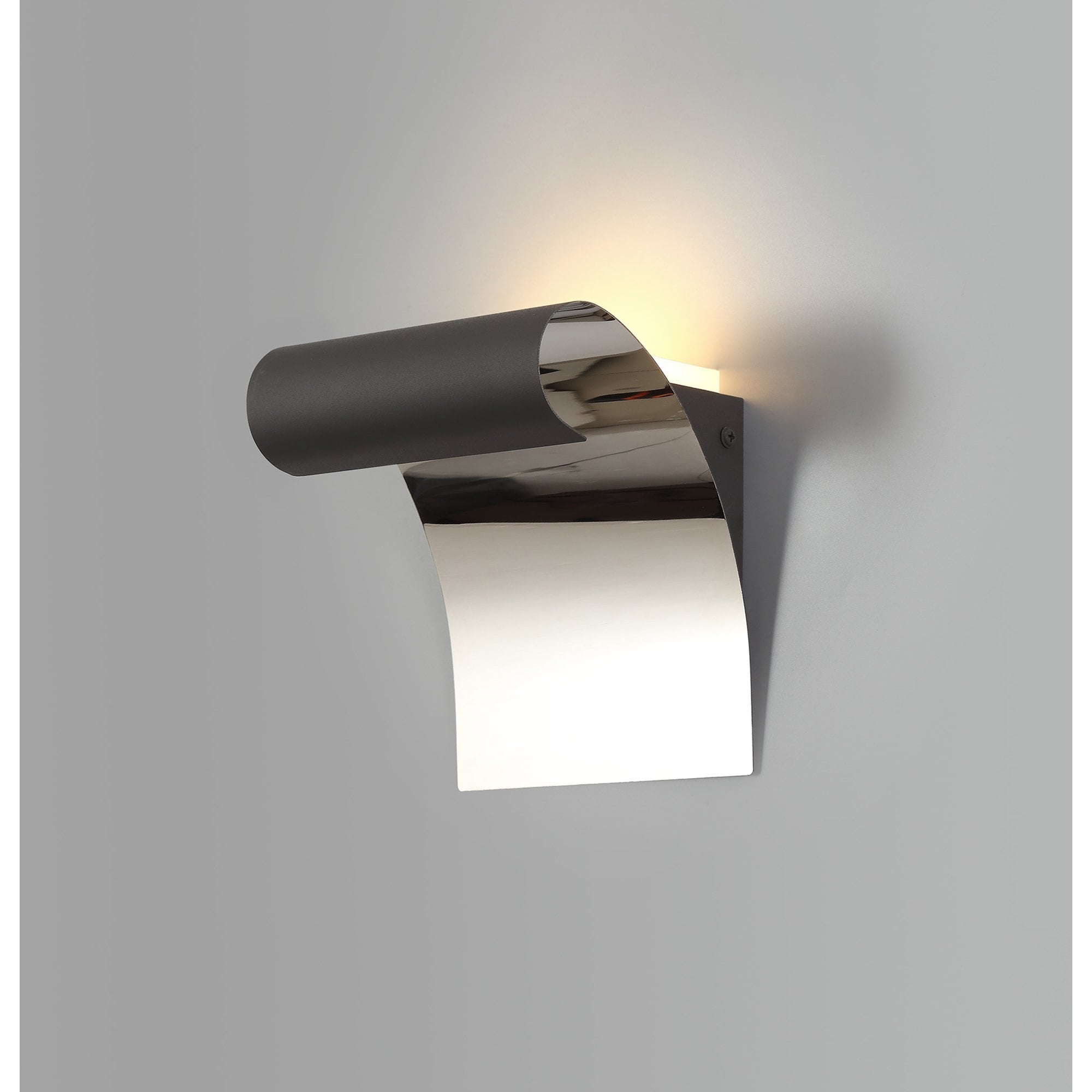 NL73749 Dupe Wall Lamp LED Sand Anthracite/Polished Chrome