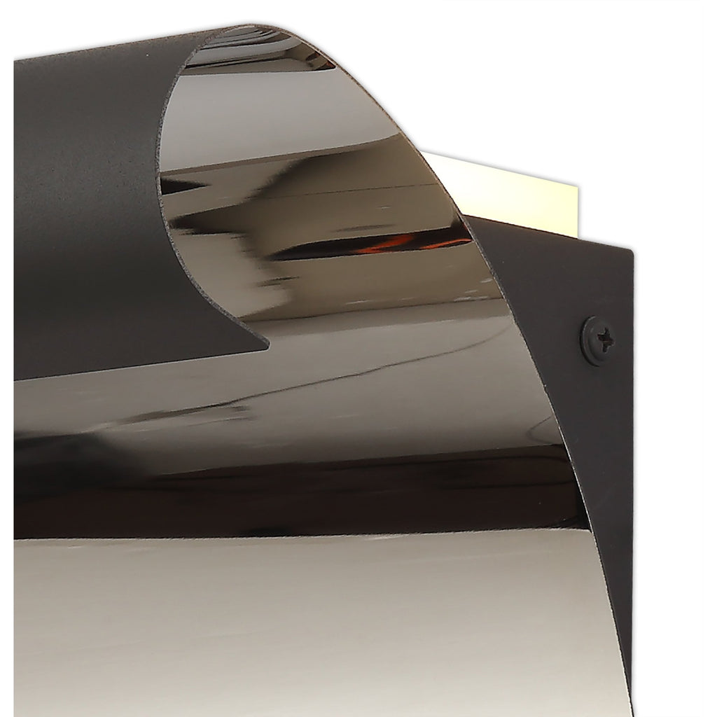 NL73749 Dupe Wall Lamp LED Sand Anthracite/Polished Chrome
