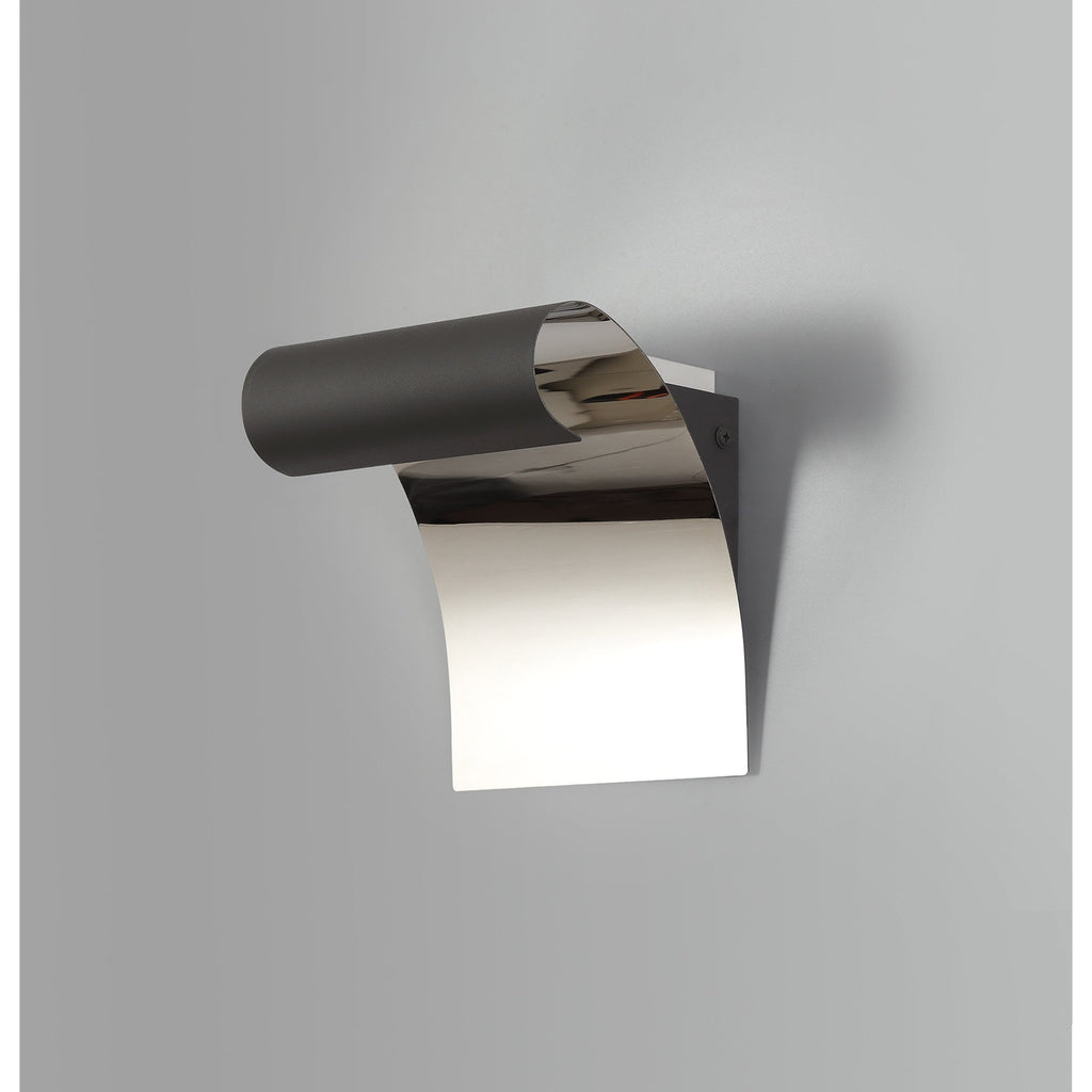 NL73749 Dupe Wall Lamp LED Sand Anthracite/Polished Chrome
