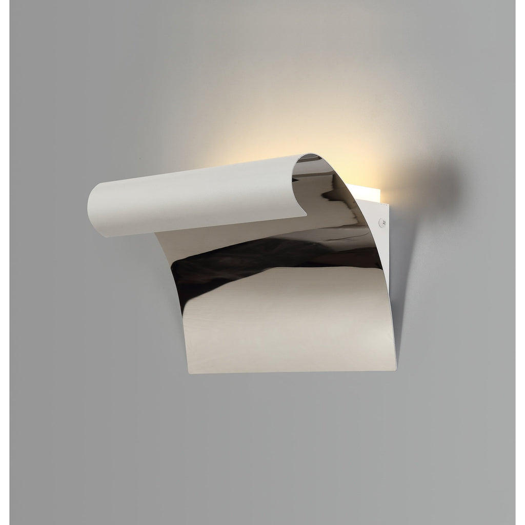 NL73759 Dupe Wall Lamp LED Sand White/Polished Chrome
