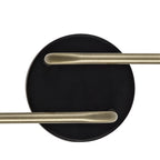 NL77339 Dublin Wall Lamp 2 Light Matt Black/Antique Brass/Cognac Glass