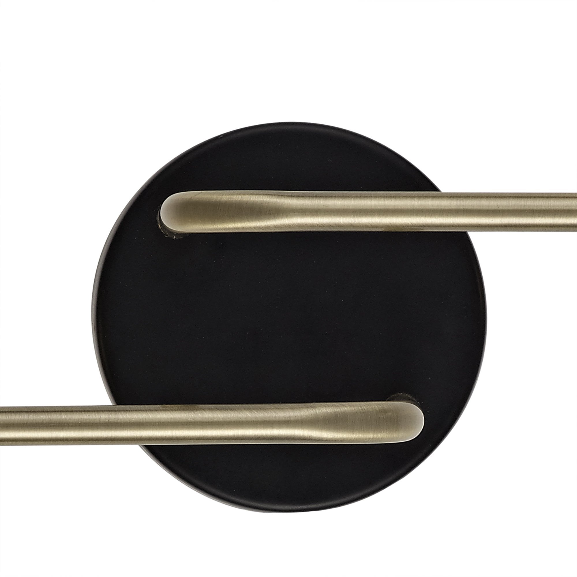 NL77339 Dublin Wall Lamp 2 Light Matt Black/Antique Brass/Cognac Glass