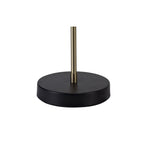 NL77349 Dublin Table Lamp 2 Light Matt Black/Antique Brass/Cognac Glass