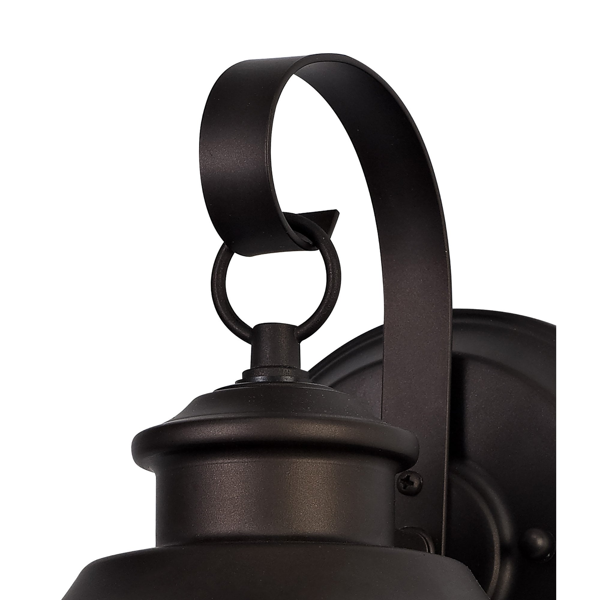NL75569 Ellen Outdoor Small Wall Lamp 1 Light Antique Bronze/Clear Ripple Glass