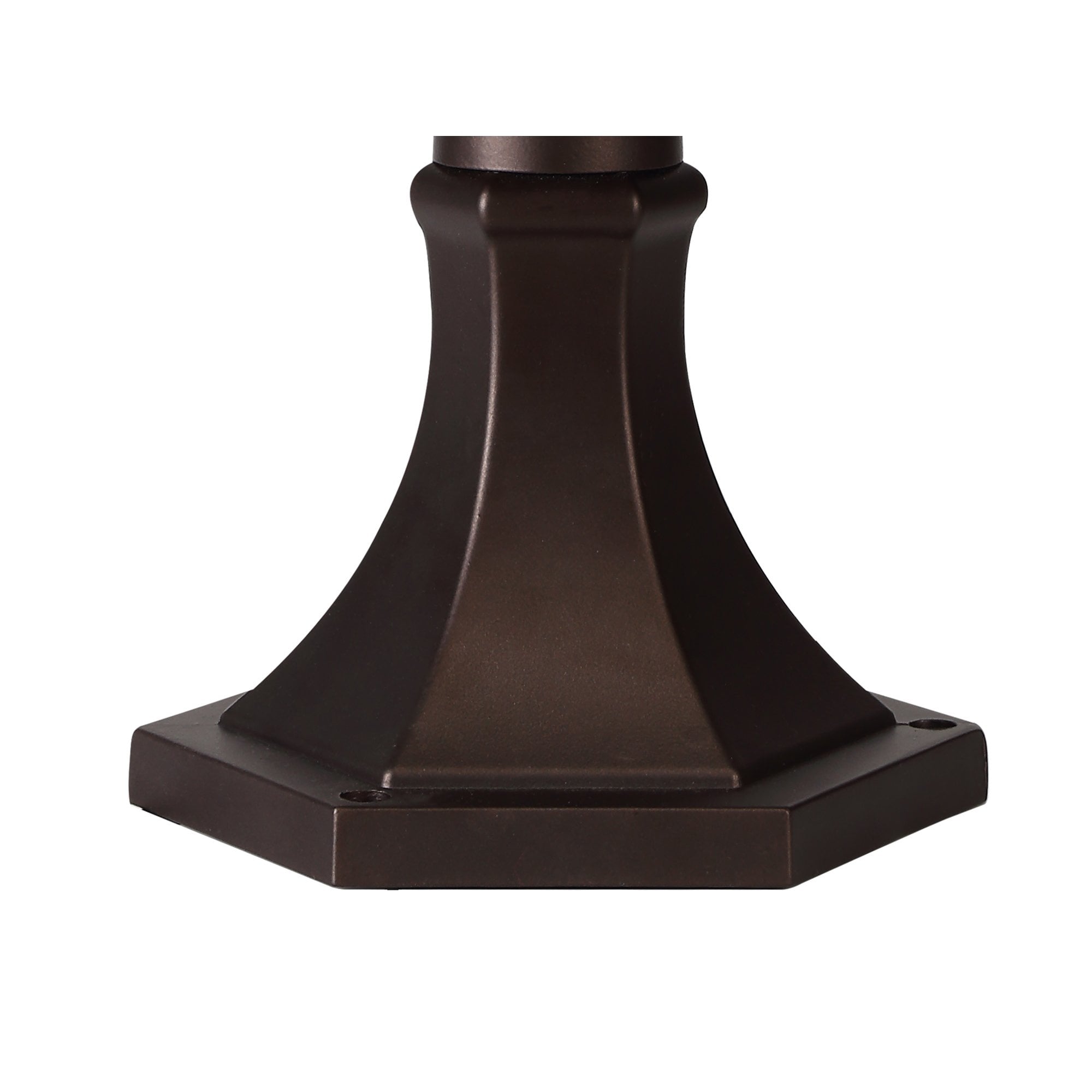 NL75579 Ellen Outdoor Pedestal Lamp 1 Light Antique Bronze/Clear Ripple Glass
