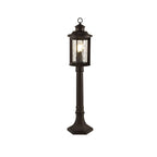 NL75589 Ellen Outdoor Post Lamp 1 Light Antique Bronze/Clear Ripple Glass