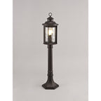NL75589 Ellen Outdoor Post Lamp 1 Light Antique Bronze/Clear Ripple Glass