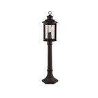 NL75589 Ellen Outdoor Post Lamp 1 Light Antique Bronze/Clear Ripple Glass