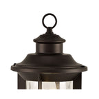 NL75589 Ellen Outdoor Post Lamp 1 Light Antique Bronze/Clear Ripple Glass