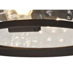 NL75599 Ellen Outdoor Flush Ceiling Lamp 2 Light Antique Bronze/Clear Ripple Glass