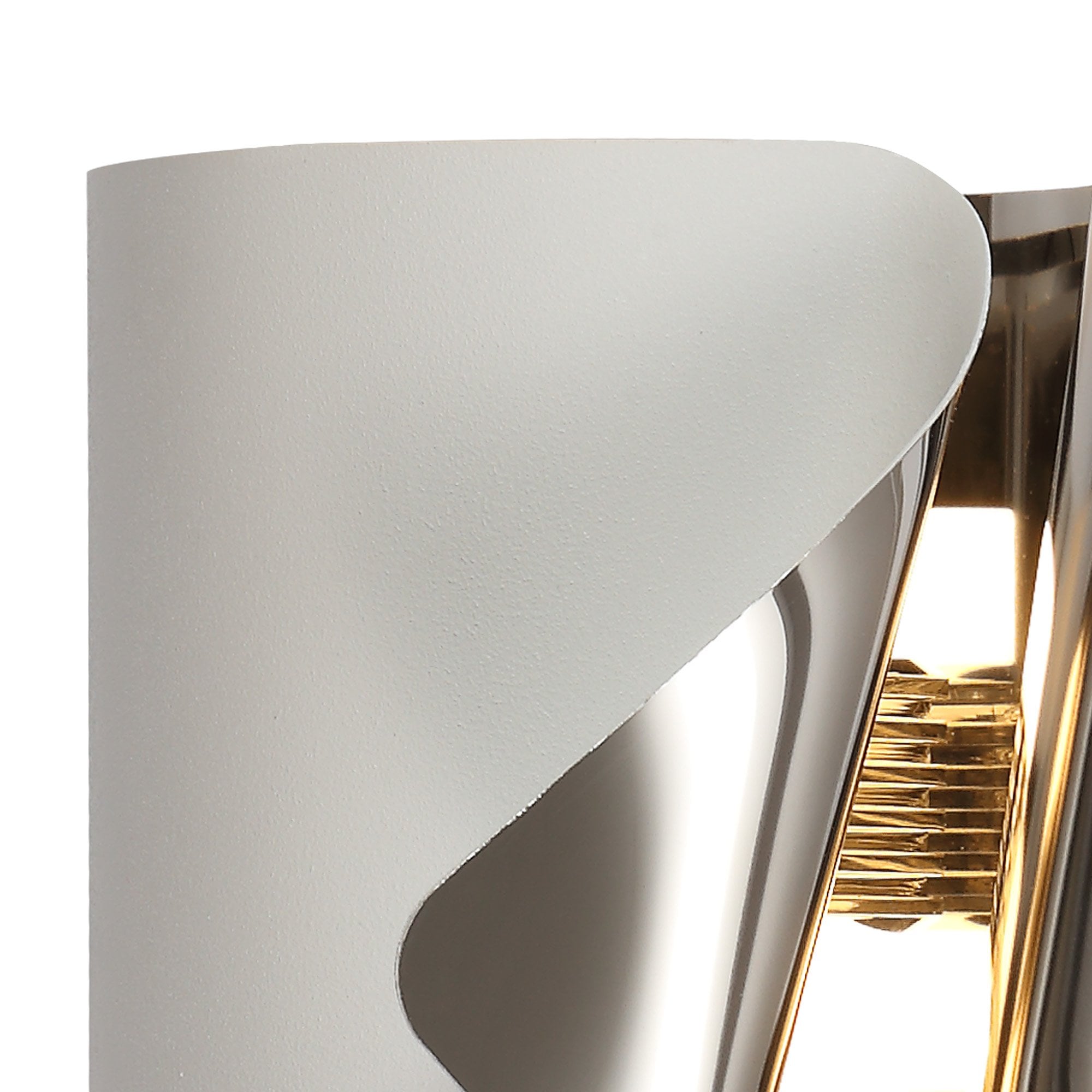 NL73669 Eurika Wall Lamp LED Sand White/Polished Chrome