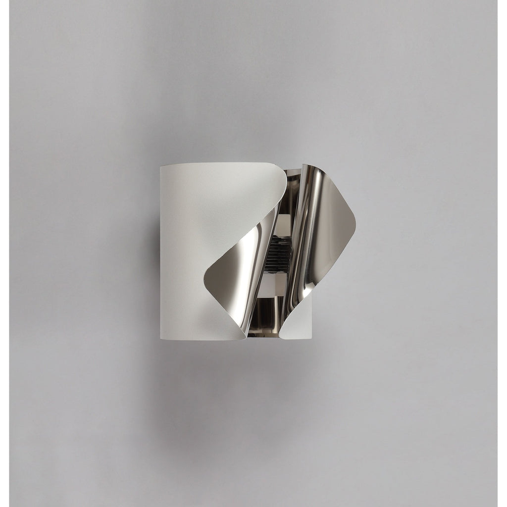 NL73669 Eurika Wall Lamp LED Sand White/Polished Chrome