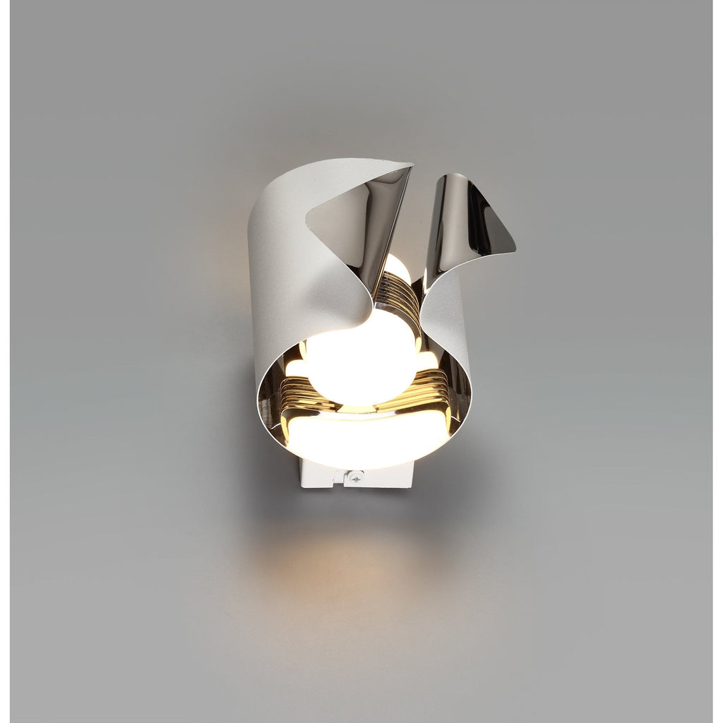 NL73669 Eurika Wall Lamp LED Sand White/Polished Chrome