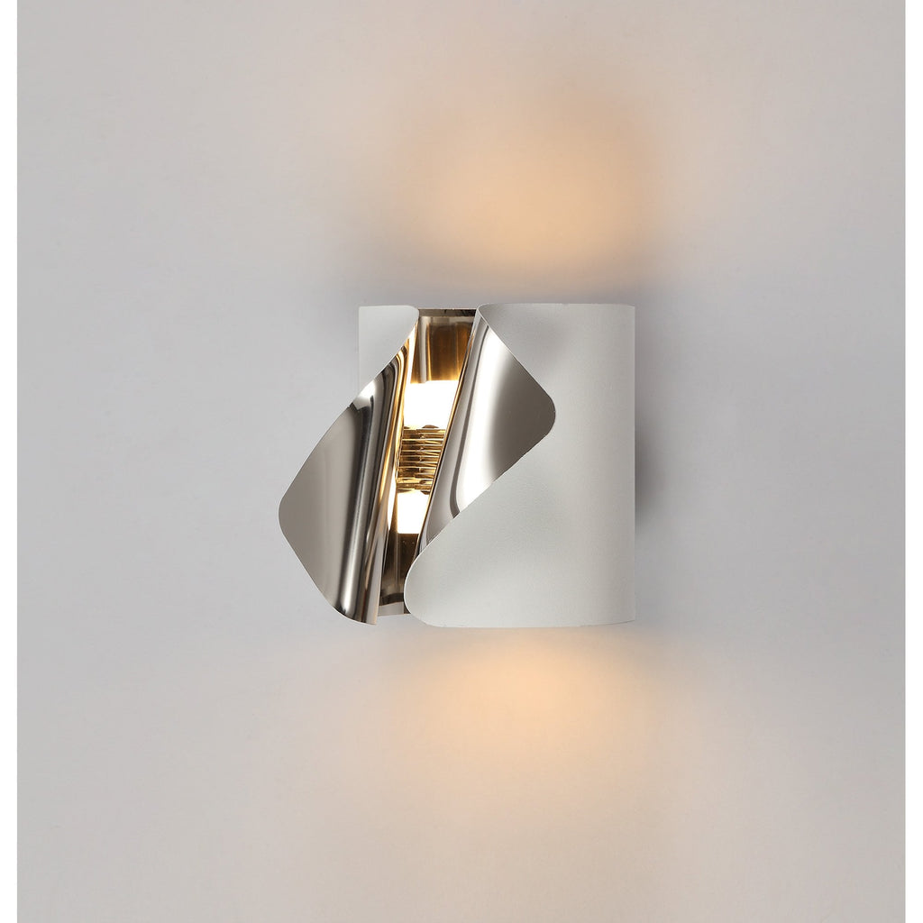 NL73669 Eurika Wall Lamp LED Sand White/Polished Chrome