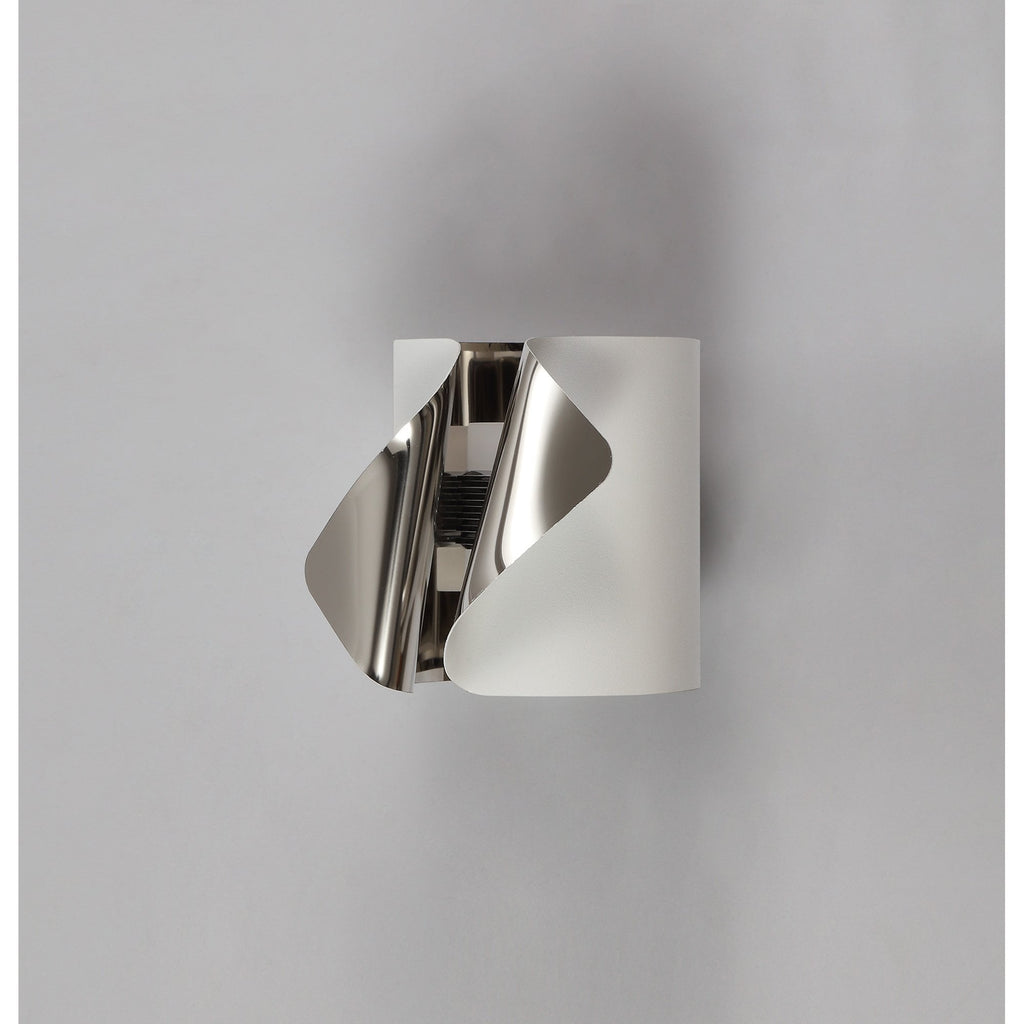 NL73669 Eurika Wall Lamp LED Sand White/Polished Chrome
