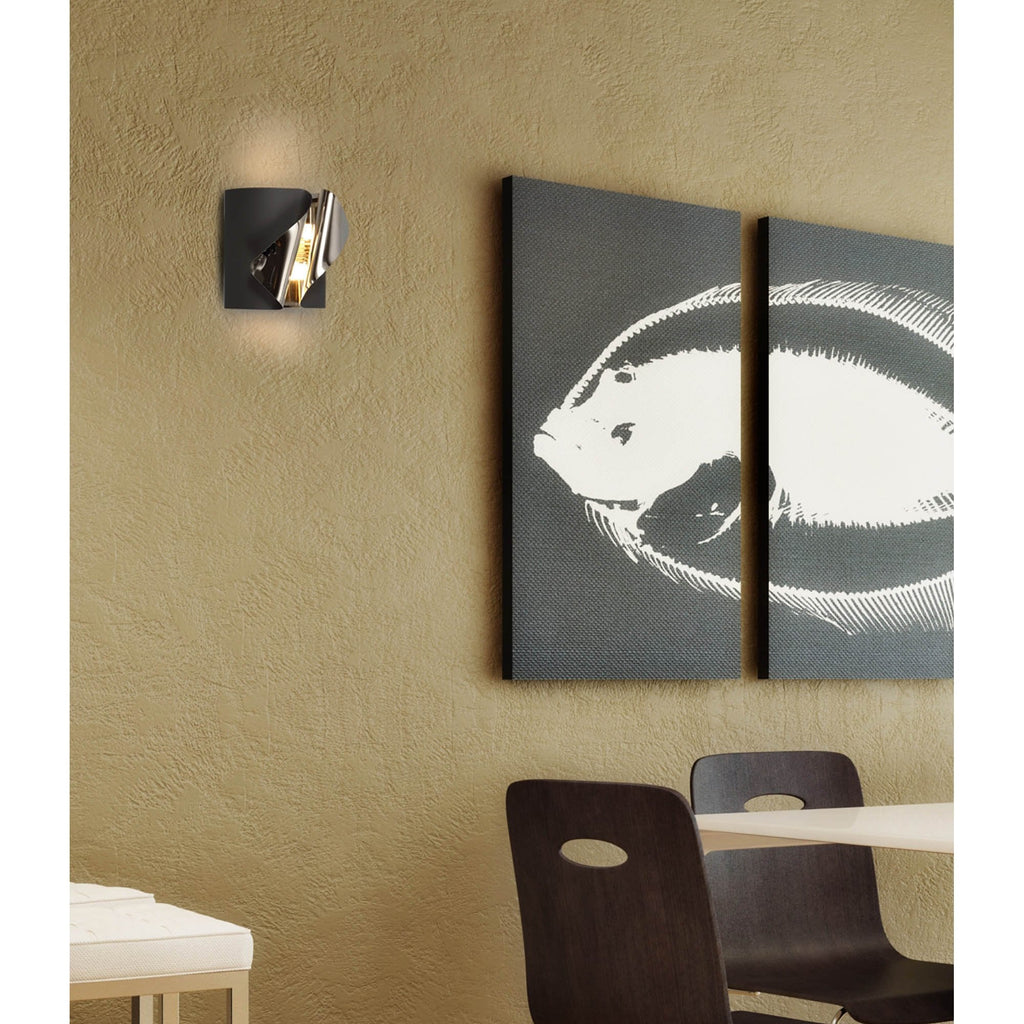 NL73679 Eurika Wall Lamp LED Sand Anthracite/Polished Chrome