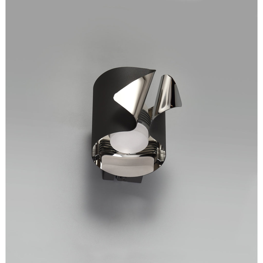 NL73679 Eurika Wall Lamp LED Sand Anthracite/Polished Chrome