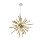 NL74009 Fabbio Pendant 16 Light Amber & Champagne/Polished Chrome