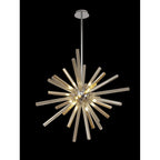 NL74009 Fabbio Pendant 16 Light Amber & Champagne/Polished Chrome