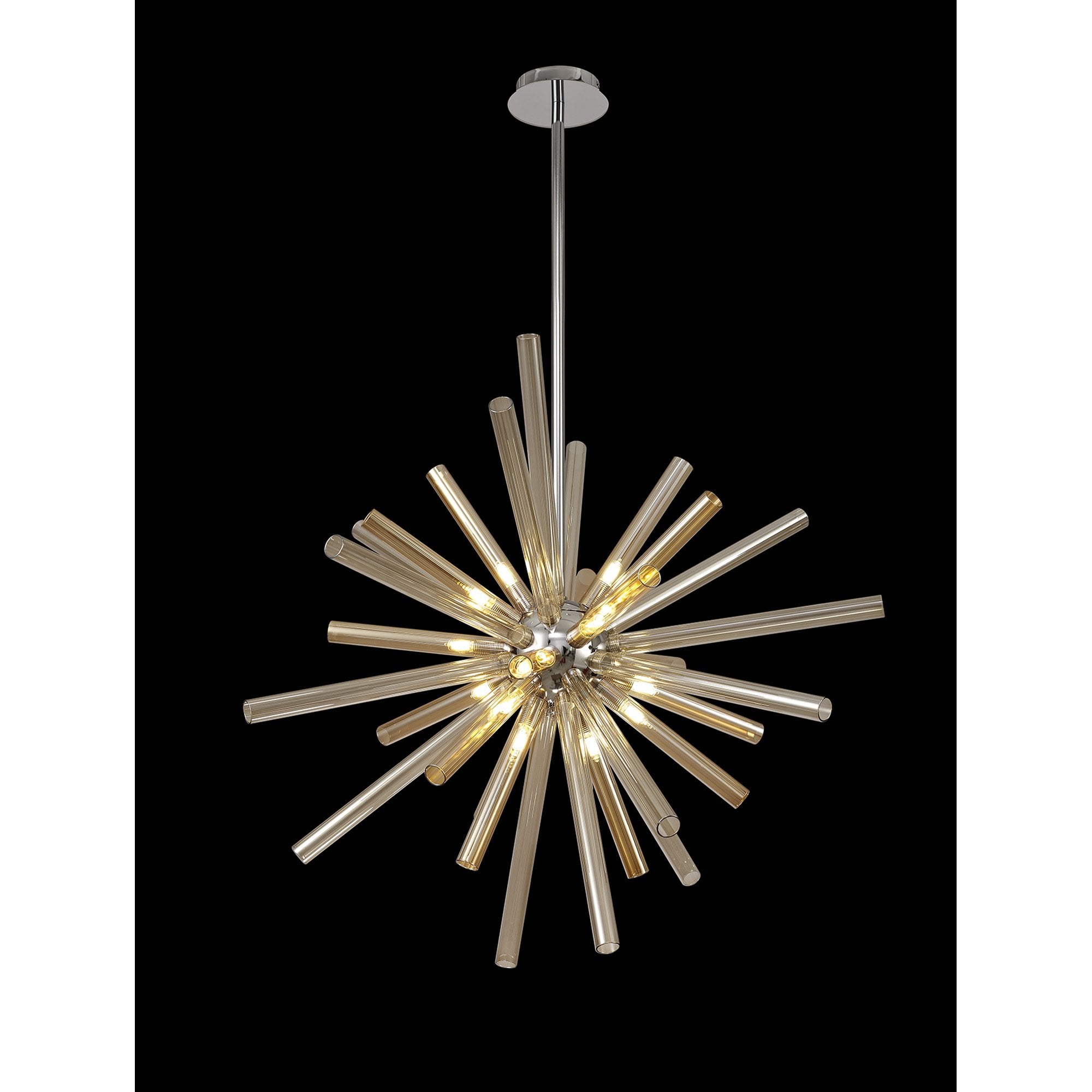 NL74009 Fabbio Pendant 16 Light Amber & Champagne/Polished Chrome