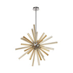 NL74009 Fabbio Pendant 16 Light Amber & Champagne/Polished Chrome