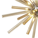 NL74009 Fabbio Pendant 16 Light Amber & Champagne/Polished Chrome