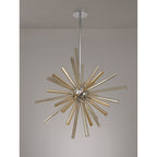 NL74009 Fabbio Pendant 16 Light Amber & Champagne/Polished Chrome