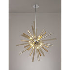 NL74009 Fabbio Pendant 16 Light Amber & Champagne/Polished Chrome